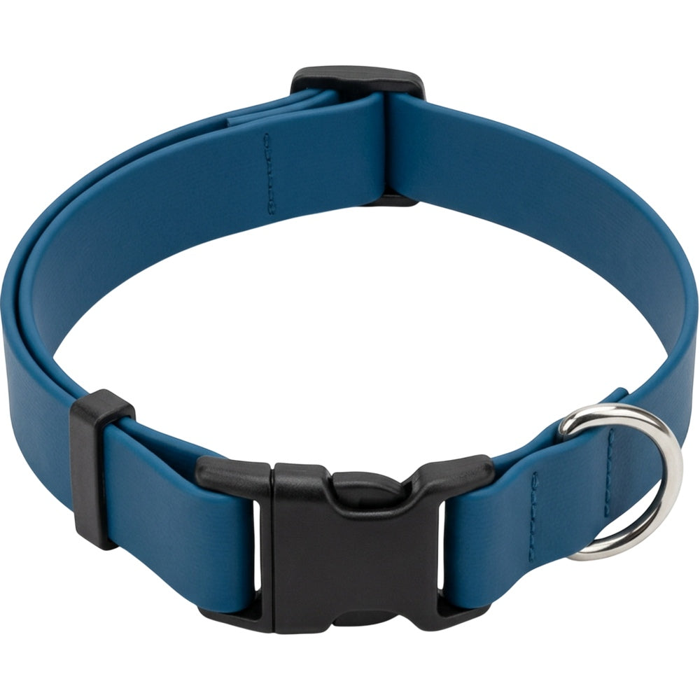 Basy Waterproof Coated-Webbing Pet Collar 38-56 cm Ocean Blue - Product view