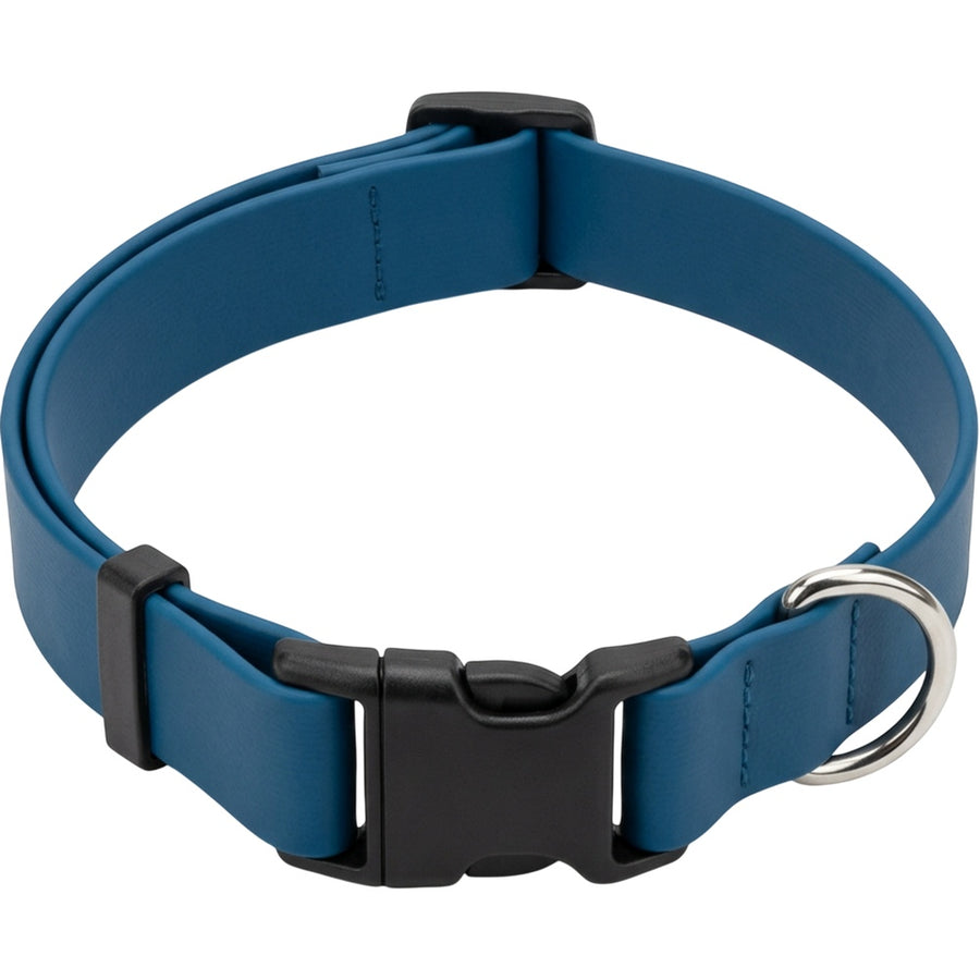 Basy Waterproof Coated-Webbing Pet Collar 38-56 cm Ocean Blue
